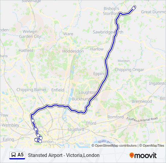 a5-route-schedules-stops-maps-marble-arch-updated