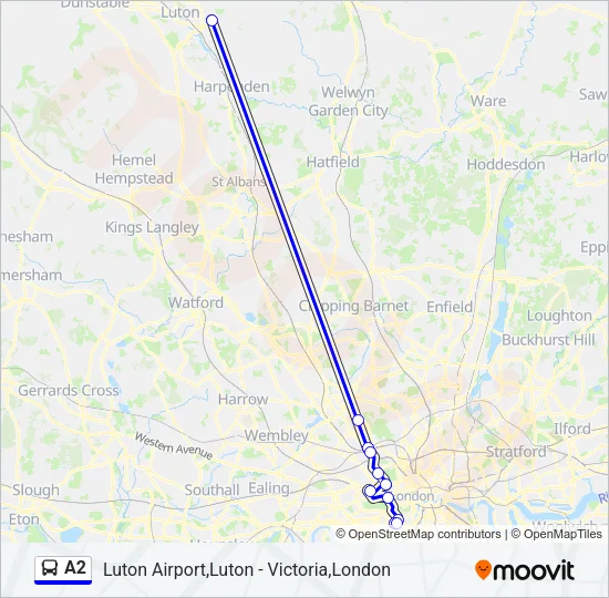 A2 Bus Line Map