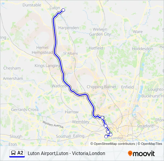 A2 Bus Line Map