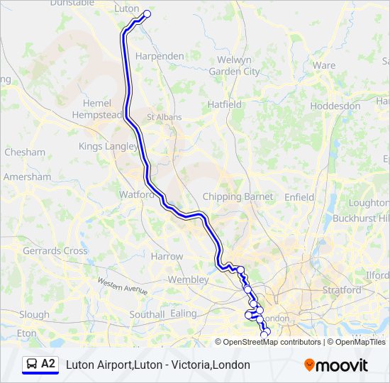 A2 Bus Line Map