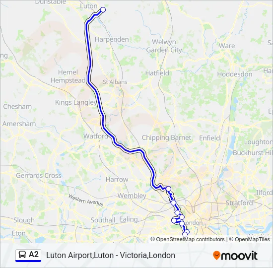 A2 Bus Line Map