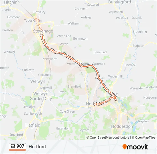 907 Bus Line Map