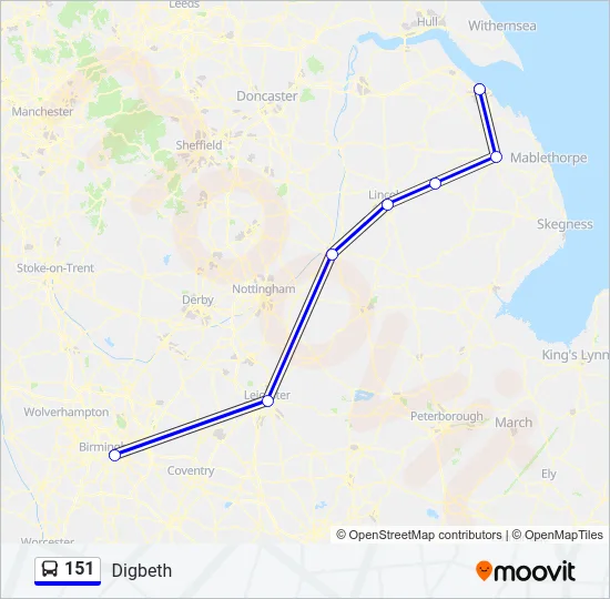 151 Bus Line Map