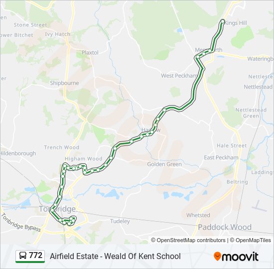 772 bus Line Map