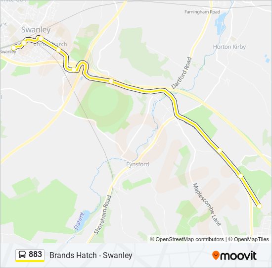 883 Bus Line Map