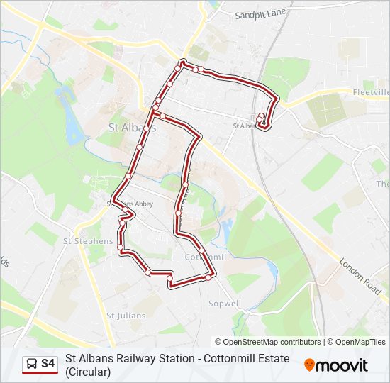 S4 bus Line Map