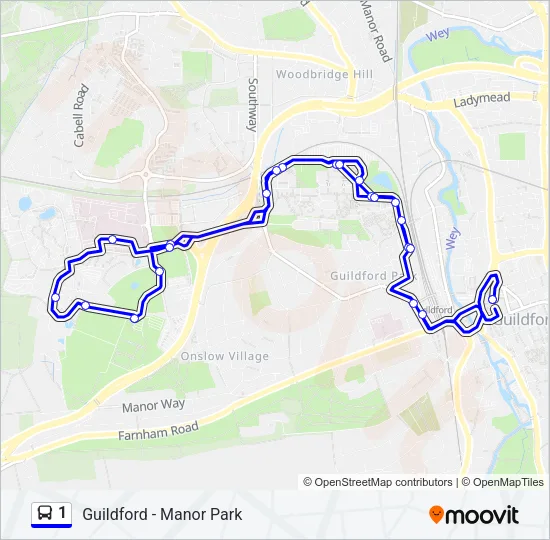 1 Bus Line Map