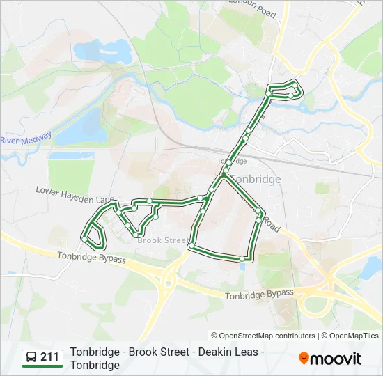 211 Bus Line Map