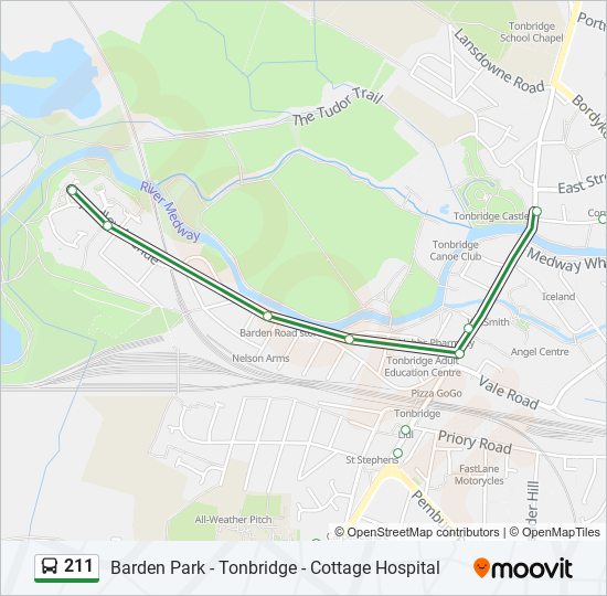 211 bus Line Map