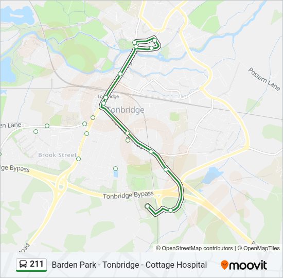 211 Bus Line Map