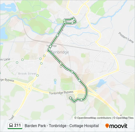 211 Bus Line Map