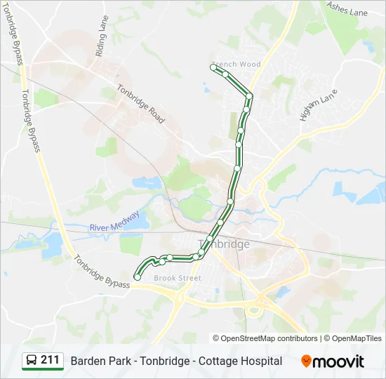 211 Bus Line Map