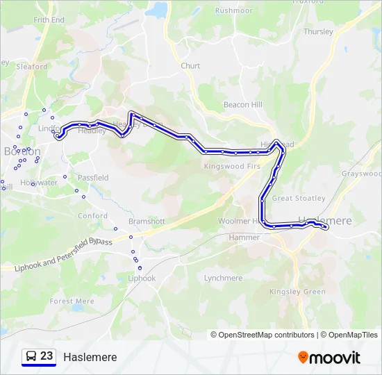 23 Bus Line Map