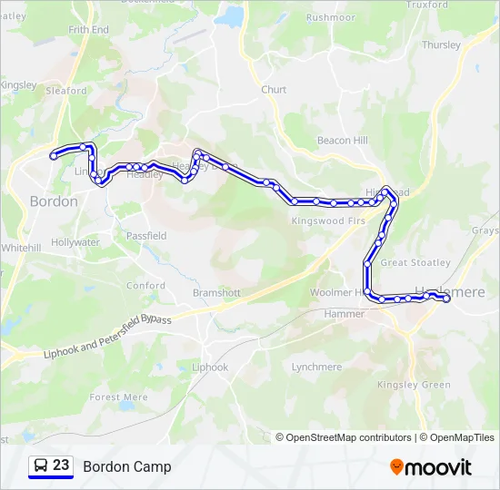 23 Bus Line Map