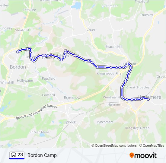 23 bus Line Map