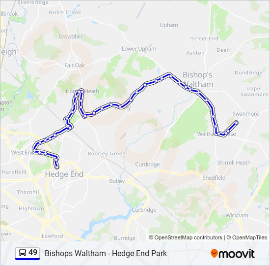 49 Route: Schedules, Stops & Maps - Swanmore (Updated)