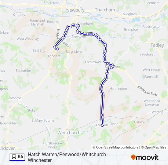 86 Route Schedules Stops Maps Overton Updated 