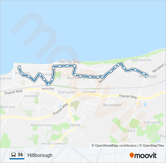 36 bus Line Map