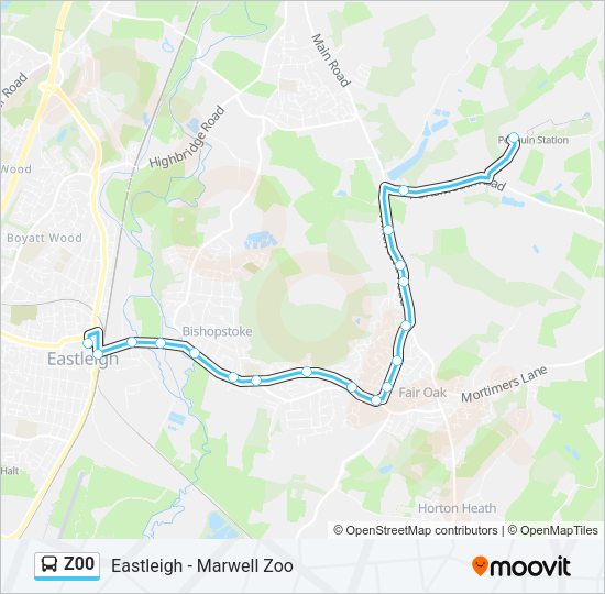 Z00 Bus Line Map