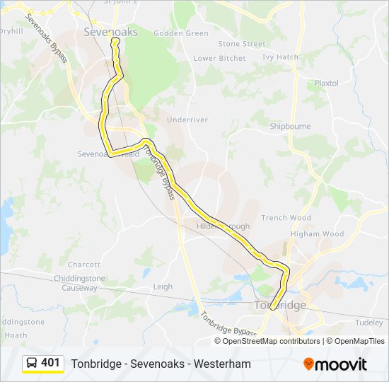 401 Route: Schedules, Stops & Maps - Tonbridge (Updated)