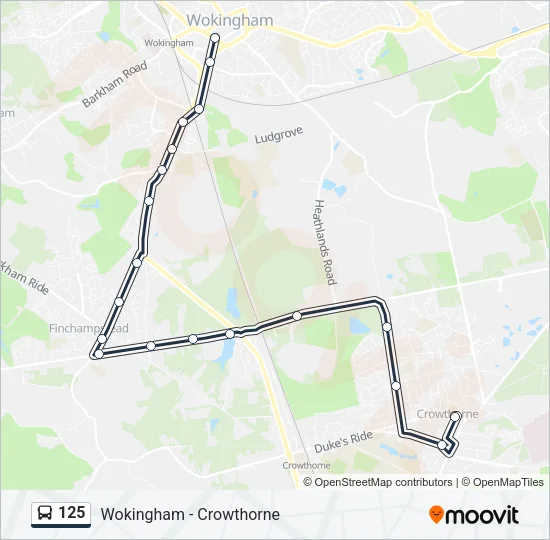 125 Bus Line Map
