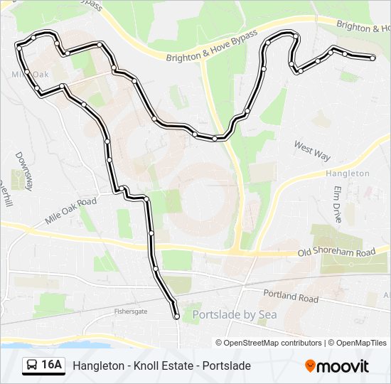 16A bus Line Map