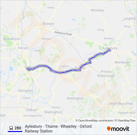 280 Route Schedules, Stops & Maps Aylesbury (Updated)