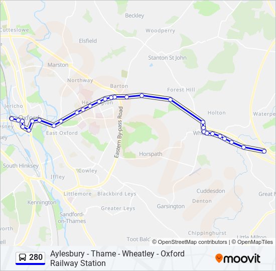 280 Route Schedules, Stops & Maps Waterstock (Updated)
