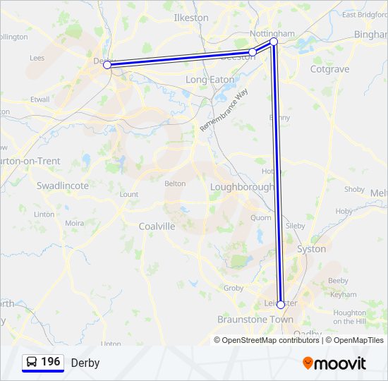 196 Bus Line Map