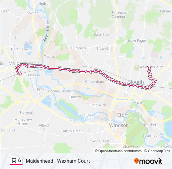 6 Bus Line Map