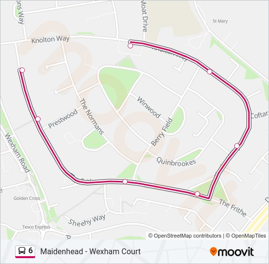 6 Bus Line Map