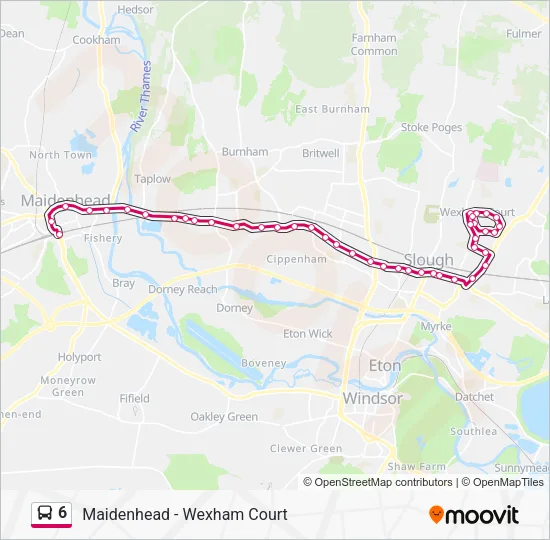 6 Bus Line Map
