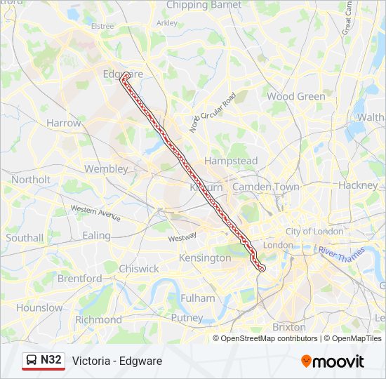 N32 Bus Line Map