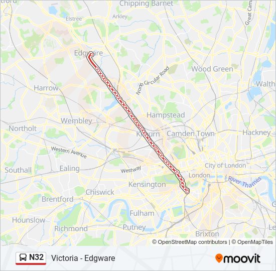 N32 Route Schedules Stops Maps Victoria Updated 