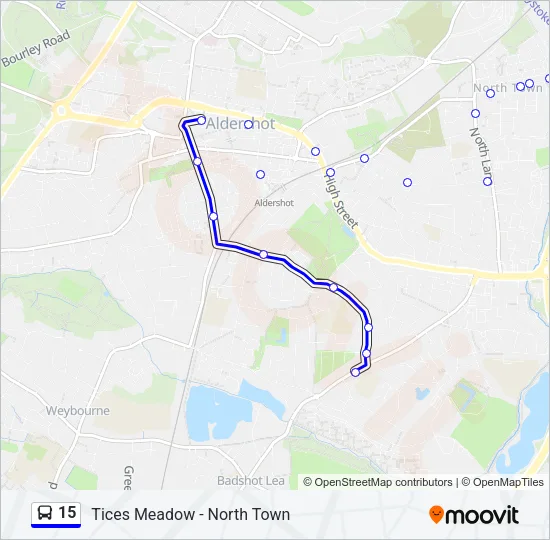 15 Bus Line Map