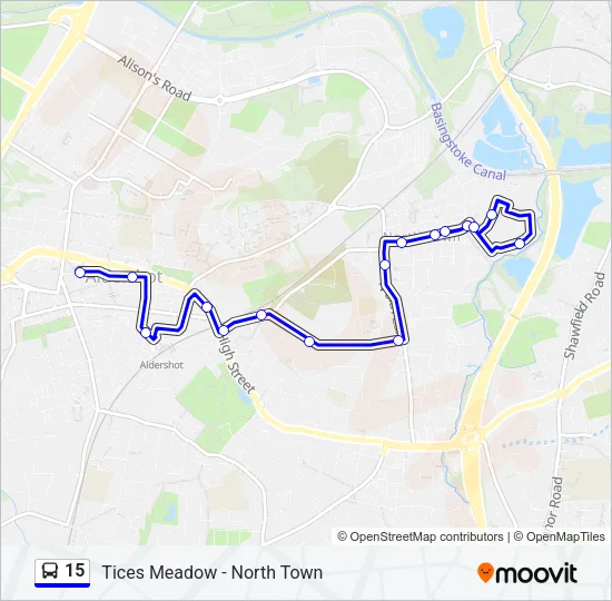 15 Bus Line Map