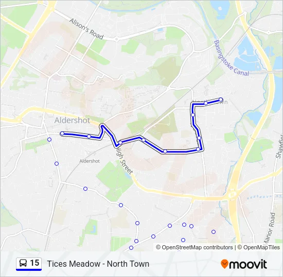 15 Bus Line Map