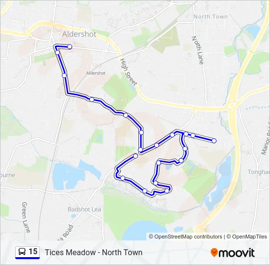 15 Bus Line Map