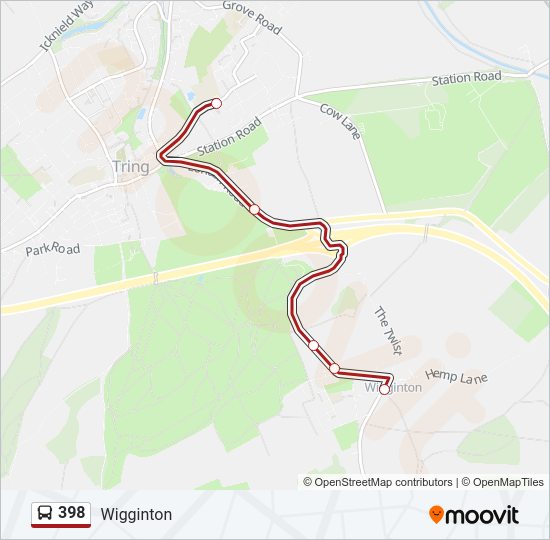 398 Bus Line Map