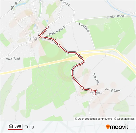 398 Bus Line Map