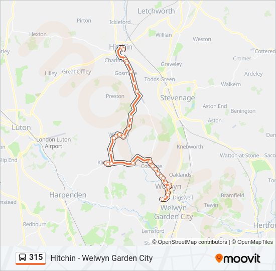 315 Bus Line Map
