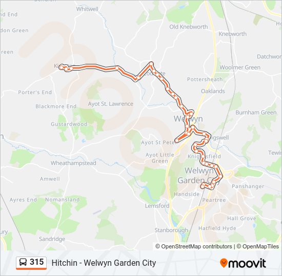 315 Bus Line Map