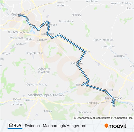 46A Bus Line Map