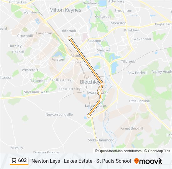 603 Bus Line Map