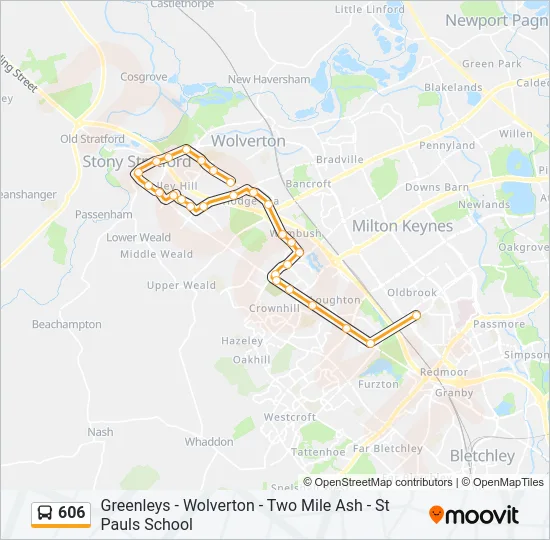 606 Bus Line Map