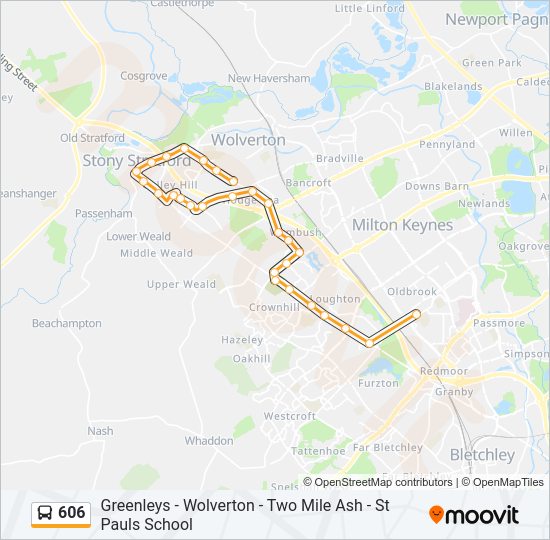 606 Bus Line Map