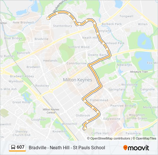 607 bus Line Map