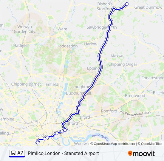 A7 Bus Line Map