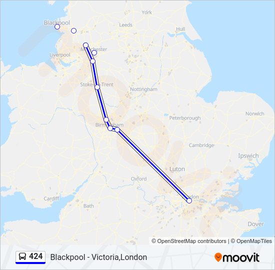 424 Bus Line Map