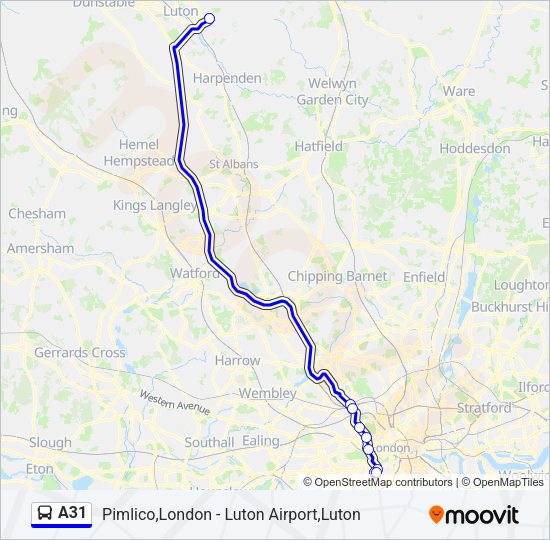 A31 Bus Line Map